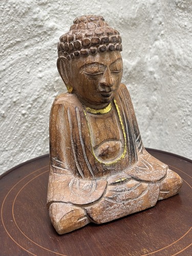 Vintage carved wood seated - vintage,