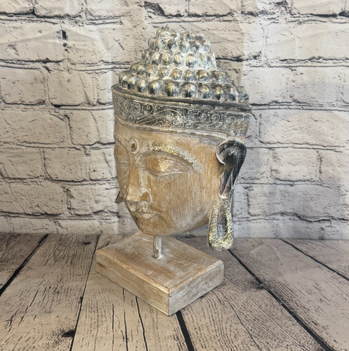 35cm 25cm brown head buddha - x,