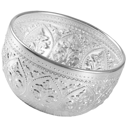 Small carved silver - tin, bowl