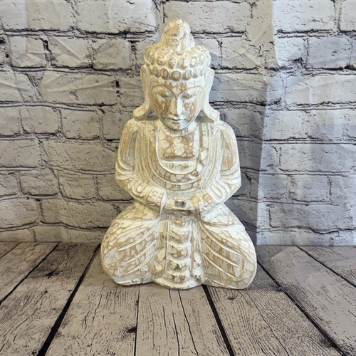 40cm white meditating buddha - 40cm,