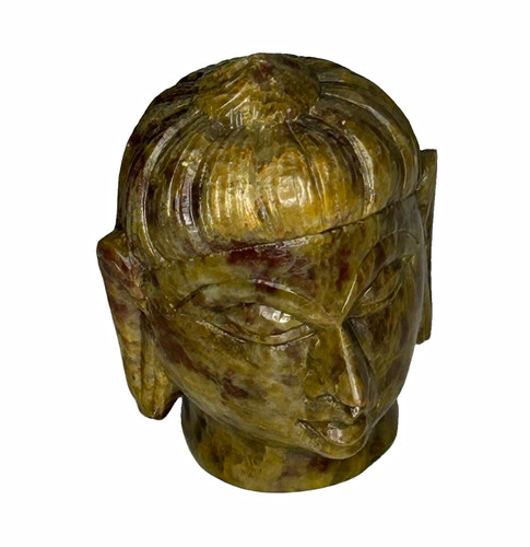Carved soap stone head - carved,