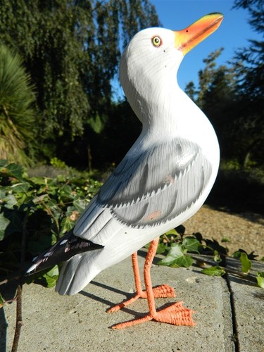 Wooden seagull carving hand - seagull,