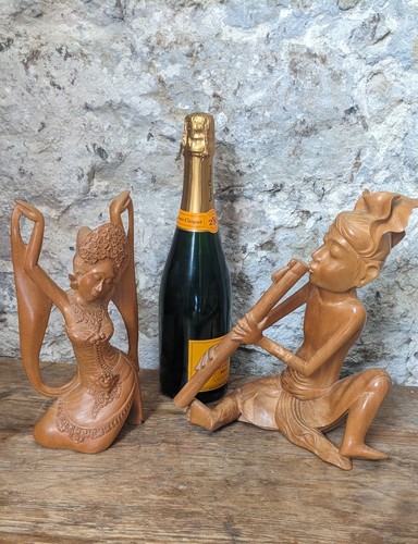 Pair hand carved - pair, of