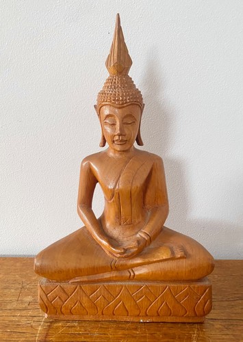Wooden thai buddha statue 35cm - thai,